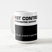 Pest control-service koffiemok (Voorkant links)