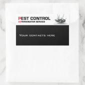 Pest control-service rechthoekige sticker (Tas)