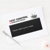 Pest control-service rechthoekige sticker (Envelop)