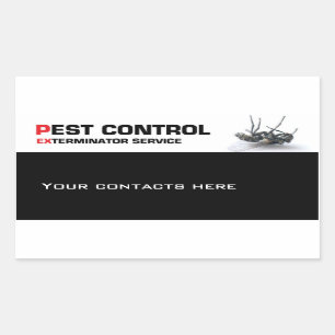 Pest control-service rechthoekige sticker