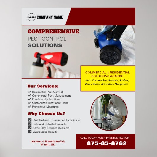 Pest Control Services Custom Poster (Voorkant)