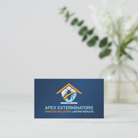 Pest Control Services - Exterminator Visitekaartje (Staand voorkant)