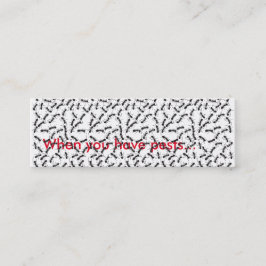 Pest Control Slim Card Mini Visitekaartje