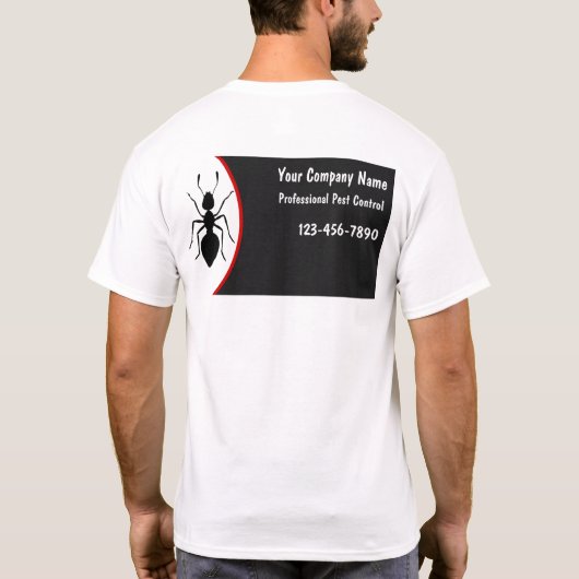 Pest Control T-Shirts voor zakelijk gebruik (Achterkant)