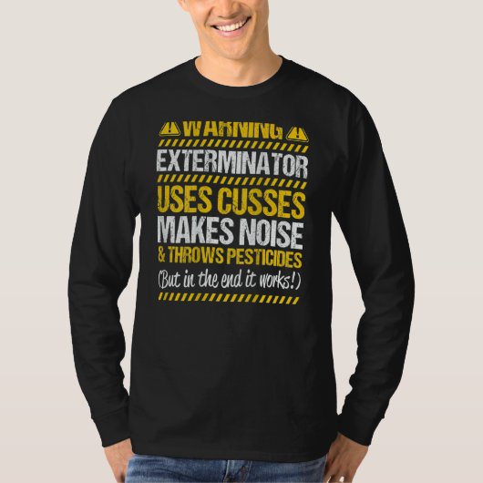 Pest Control Throws Pesticides Exterminator T-shirt (Voorkant)