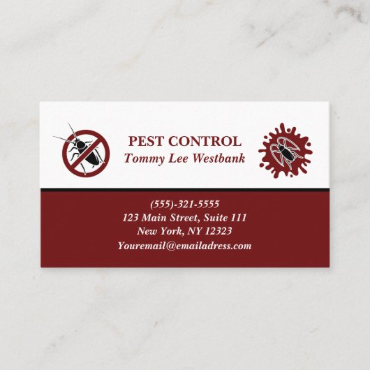 Pest Control Visitekaartje (Voorkant)