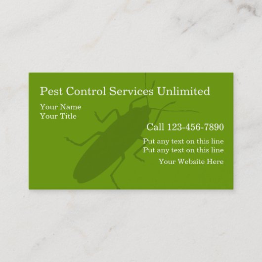 Pest Control Visitekaartjes (Voorkant)