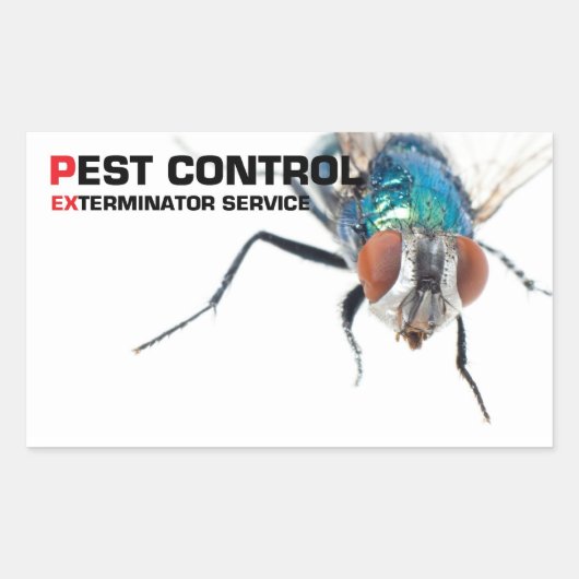 Pest-controle Rechthoekige Sticker (Voorkant)
