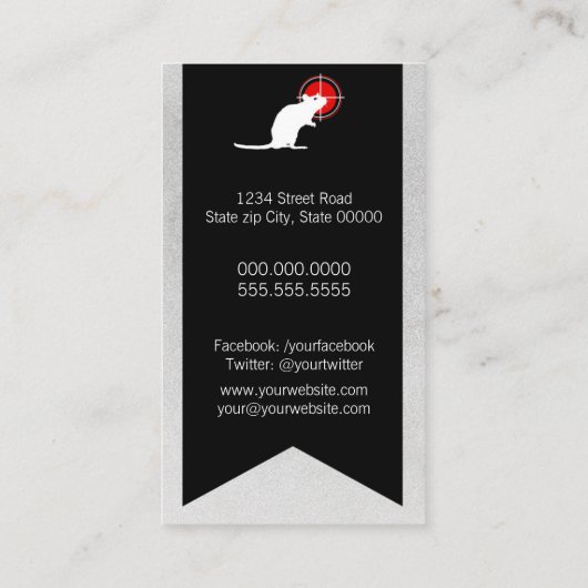 Pest-controle Visitekaartje (Achterkant)