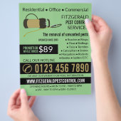 Pest Controller pomp, ongediertebestrijding Advert Flyer (Hand)