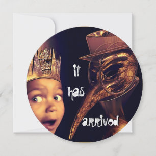 Pest Doctor Ronde Volwassen Halloween Party Kaart