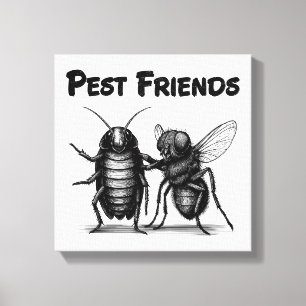 Pest Friends BFF Canvas Afdruk