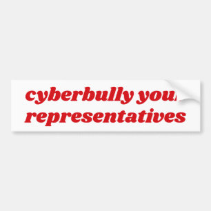 Pest je vertegenwoordigers via internet bumpersticker