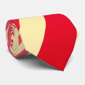 Pestal Yellow Red Striped - Necktie Stropdas (Opgerold)