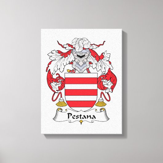 Pestana Family Crest Canvas Afdruk (Voorkant)