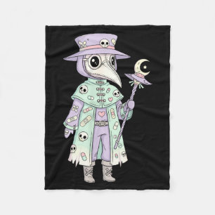 Pestdokter Gothische Pastel Cute Moth Gezichtsmask Fleece Deken