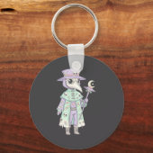 Pestdokter Gothische Pastel Cute Moth Gezichtsmask Sleutelhanger (Voorkant)