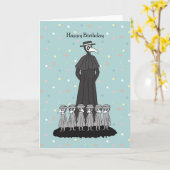 Pestdokter met kinder rare grappige verjaardag kaart (Gele Bloem)