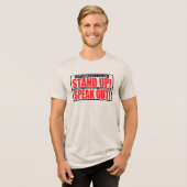 Pesten Stoppen - Sta Op, Praat Er Over Tri-Blend Shirt (Voorkant volledig)