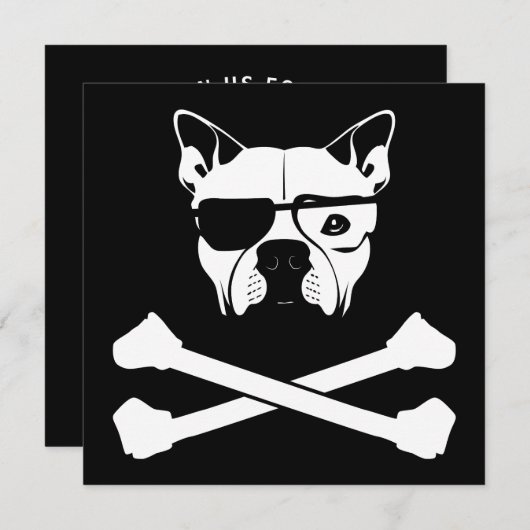 pestfok ras en schedelbotten kaart (Voorkant / Achterkant)