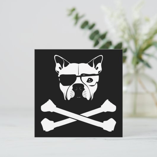 pestfok ras en schedelbotten kaart (Staand voorkant)