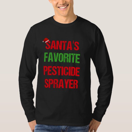 Pesticide Sprayer Funny Pajama Kerstmis T-shirt (Voorkant)