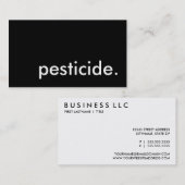 pesticide. visitekaartje (Voorkant / Achterkant)
