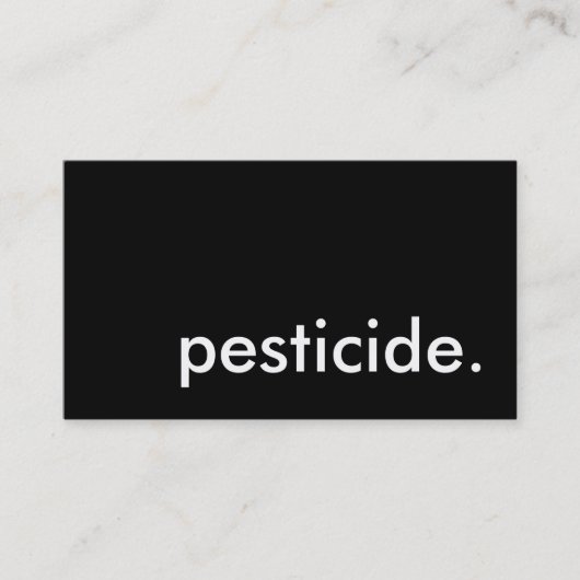 pesticide. visitekaartje (Voorkant)