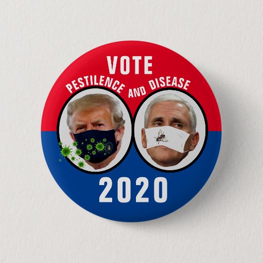 Pestilentie en ziekte 2020 ronde button 5,7 cm (Voorkant)