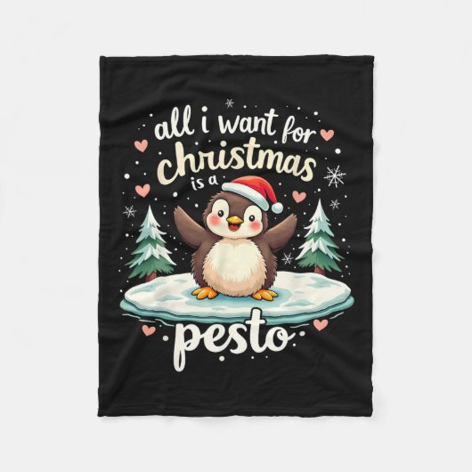 Pesto De Pinguïn Grappige Ba Fleece Deken (Voorkant)