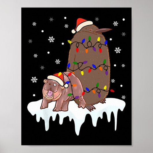 Pesto Moo Deng De Pinguïn De Ba Poster (Voorkant)