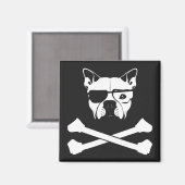 Pestras en gekruisigde botten magneet (Voorkant / Achterkant)