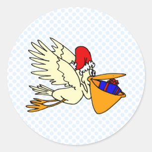 Pesty Pelican Ronde Sticker