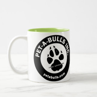Pet-A-Bulls tweetone koffiebeker Tweekleurige Koffiemok