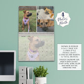PET aangepaste fotocollage 4 per maand Kalender