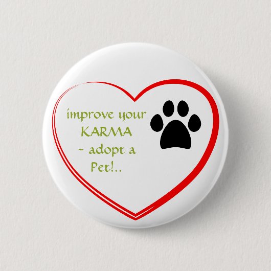 Pet-adoptie Ronde Button 5,7 Cm (Voorkant)