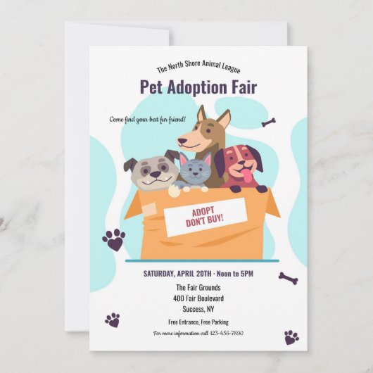 Pet Adoption Fair Kaart (Voorkant)