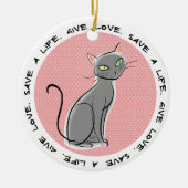 Pet Adoption kerstversiering Keramisch Ornament (Voorkant)