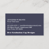 Pet afstuderen Celebration Party Visitekaartje (Achterkant)