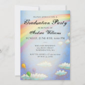 Pet afstuderen regenboogstraal Afstudeerder Aankondiging (Achterkant)