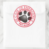PET-ALERT RONDE STICKER (Tas)