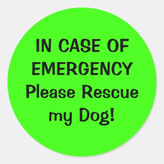 Pet Alert Sticker (Voorkant)