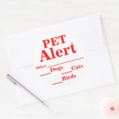 Pet Alert-Stickers Ronde Sticker (Envelop)