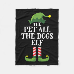 Pet alle honden Elf Matching Family Group Christm Fleece Deken