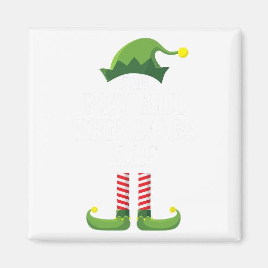 Pet alle honden Elf Matching Family Group Christm Magneet (Voorkant)