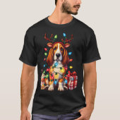 Pet Animal Basset Hound Dog Lover Reindeer Christm T-shirt (Voorkant)