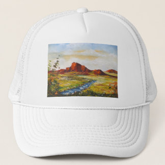 Pet Ann Hayes schilderend Red Rock Canyan