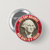 Pet balans snijden ronde button 5,7 cm (Voorkant /achterkant)