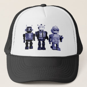 pet blauwe robots