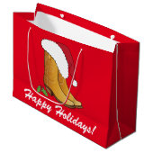 Pet Boots Prettige feestdagen Large Cadeautasje (Voorkant Gekanteld)